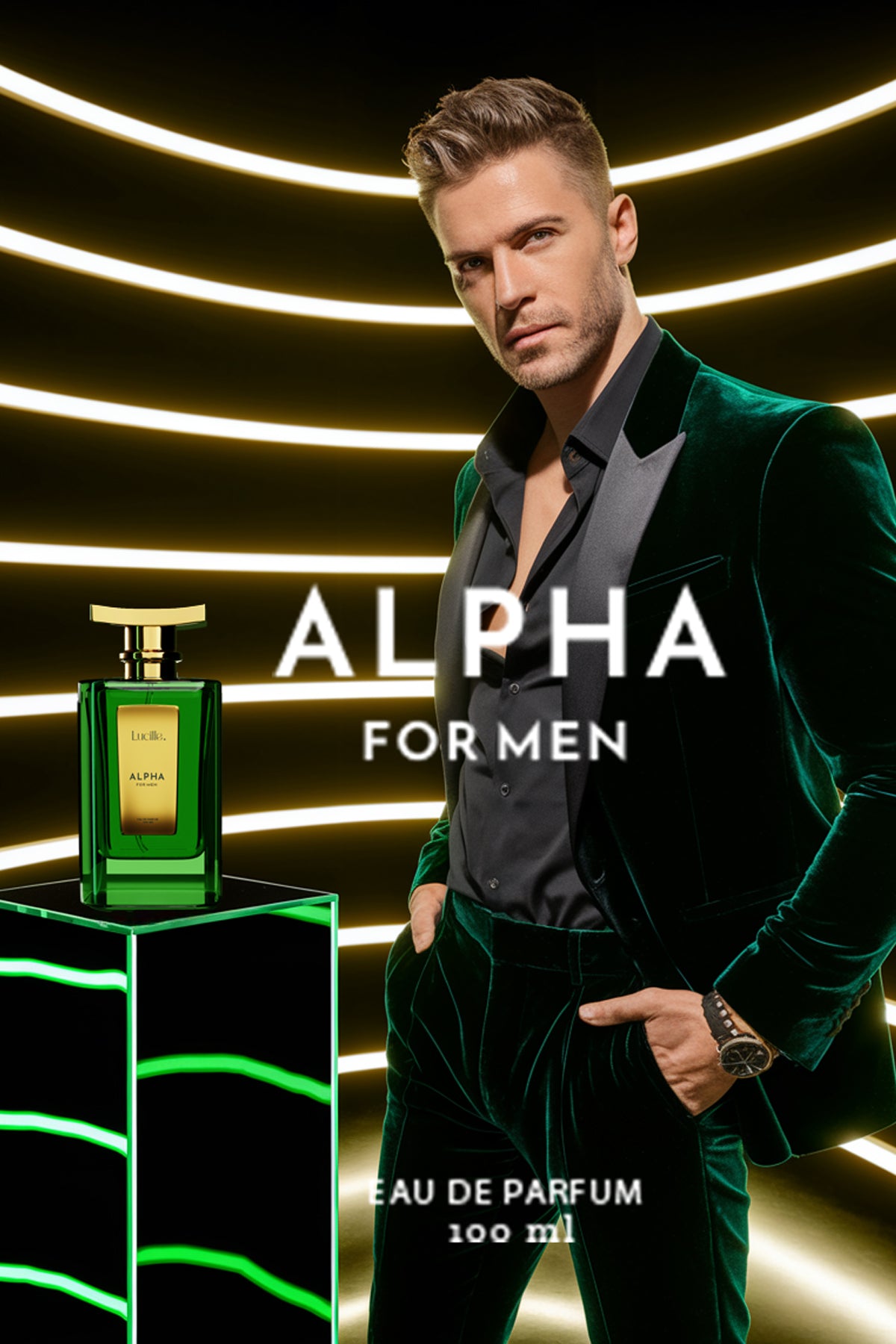 Lucille Alpha Özel Kutusunda 100 ML EDP Erkek Parfümü