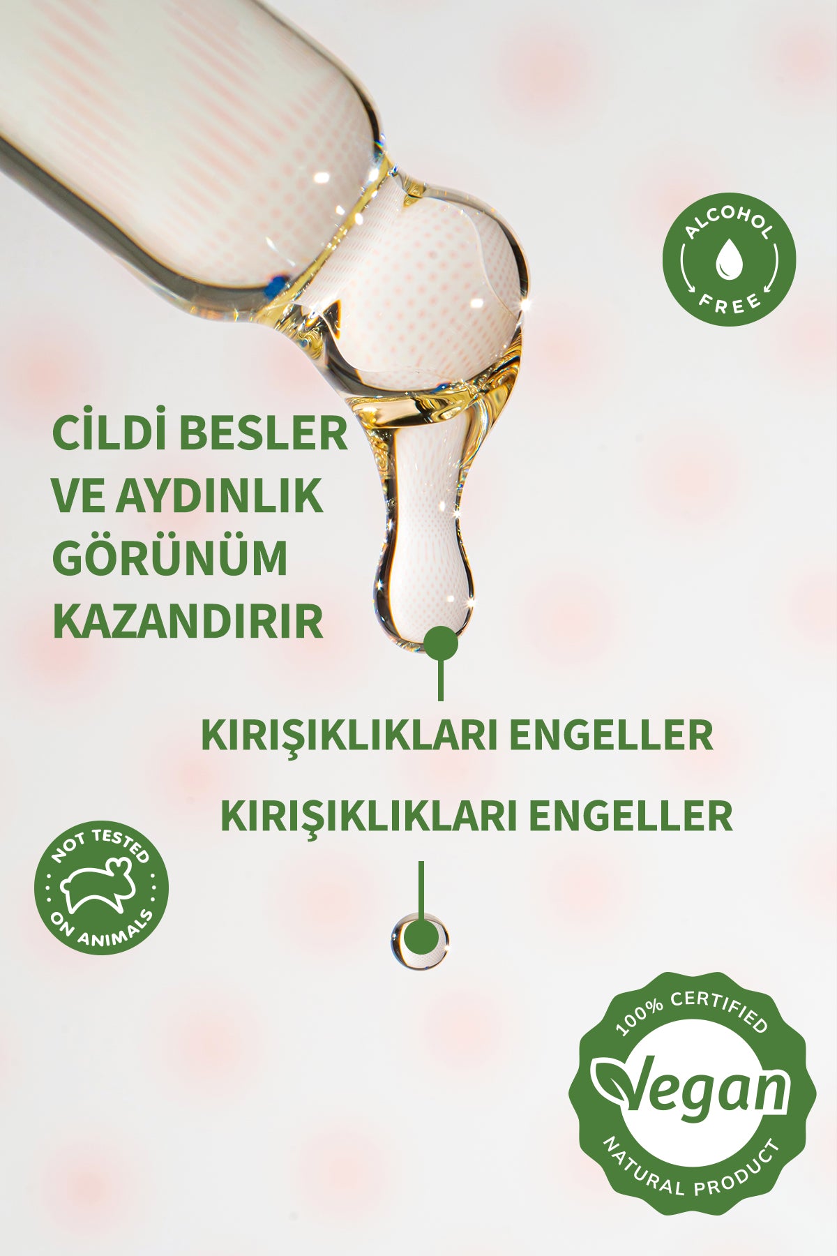 Hassas Ciltler İçin Dengeleyici Serum | Vitamin B5 & Niacinamide | %100 Vegan
