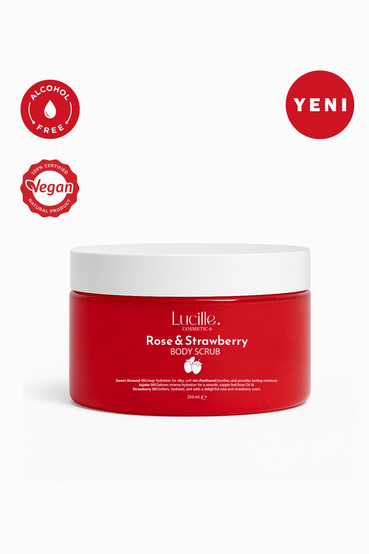 Çilek Aromalı Şekerli Body Scrub