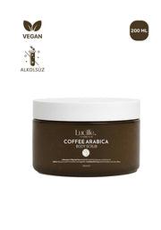 Kahve Aromalı Arındırıcı Vücut Peelingi (Şeker Tanecikli) | Nem Desteği Sağlayan | %100 Vegan