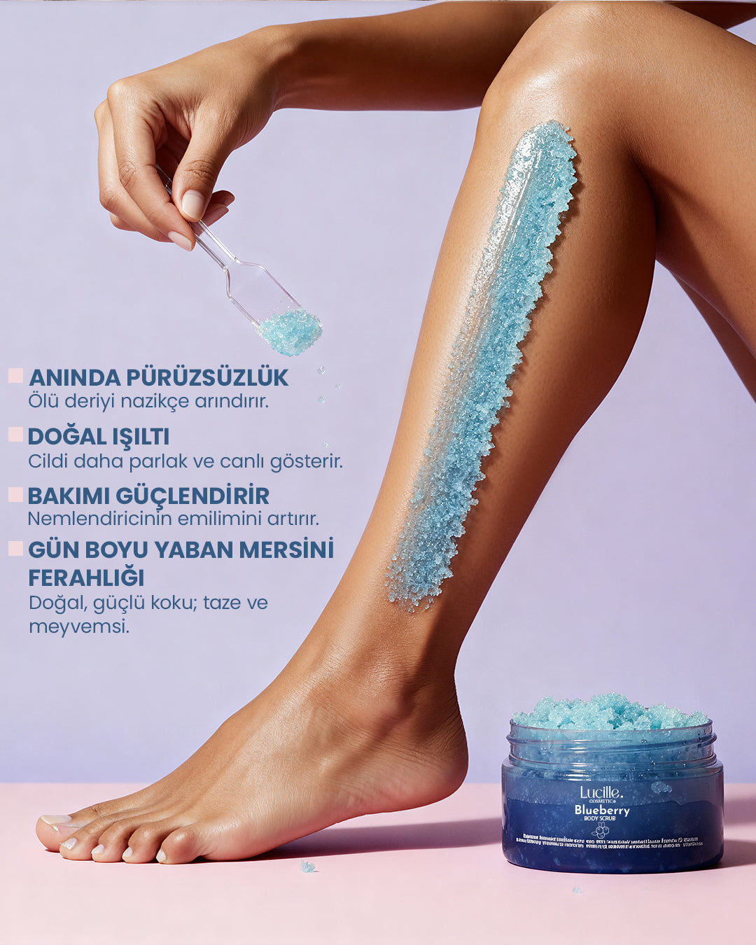 Yaban Mersini Aromalı Arındırıcı Vücut Peelingi (Şeker Tanecikli