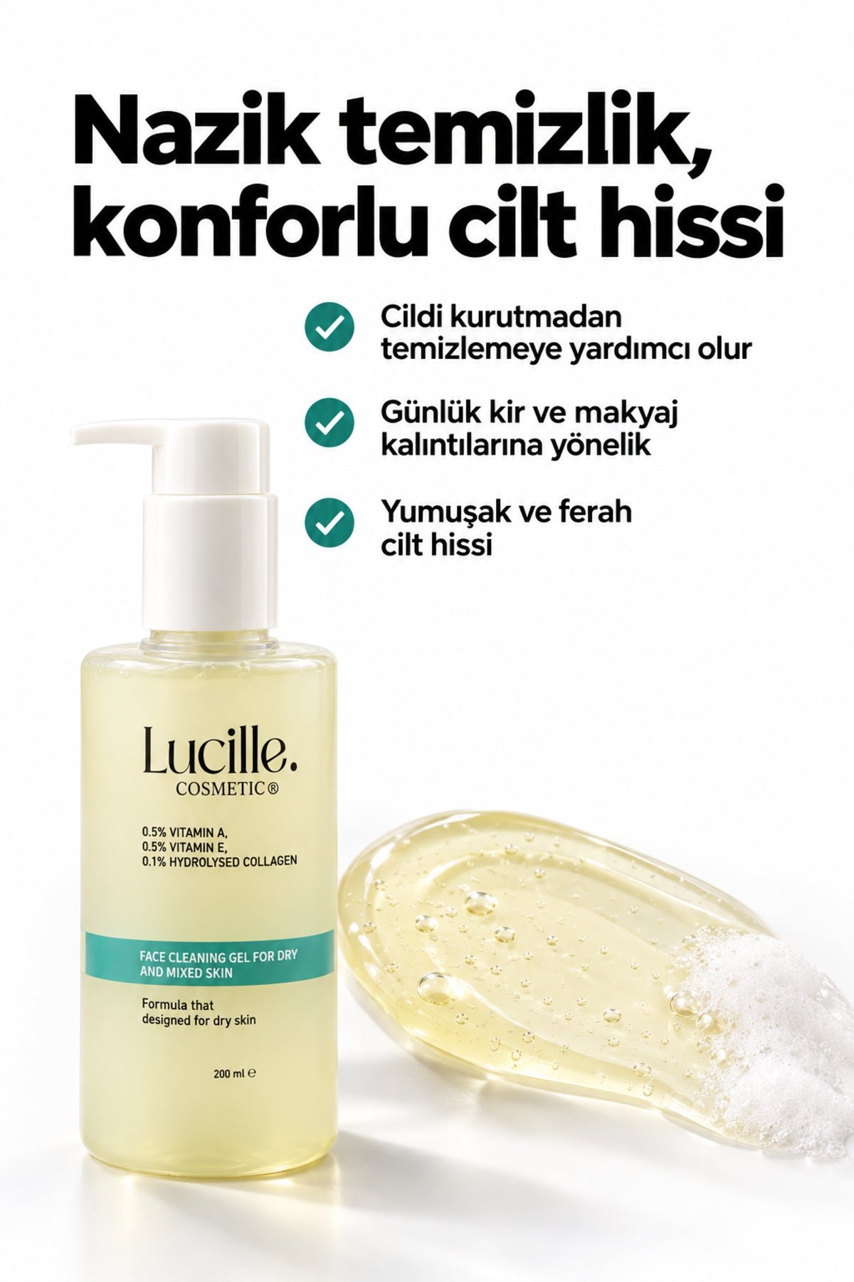Kuru & Karma Ciltler İçin Yüz Temizleme Jeli — bakım özellikleri