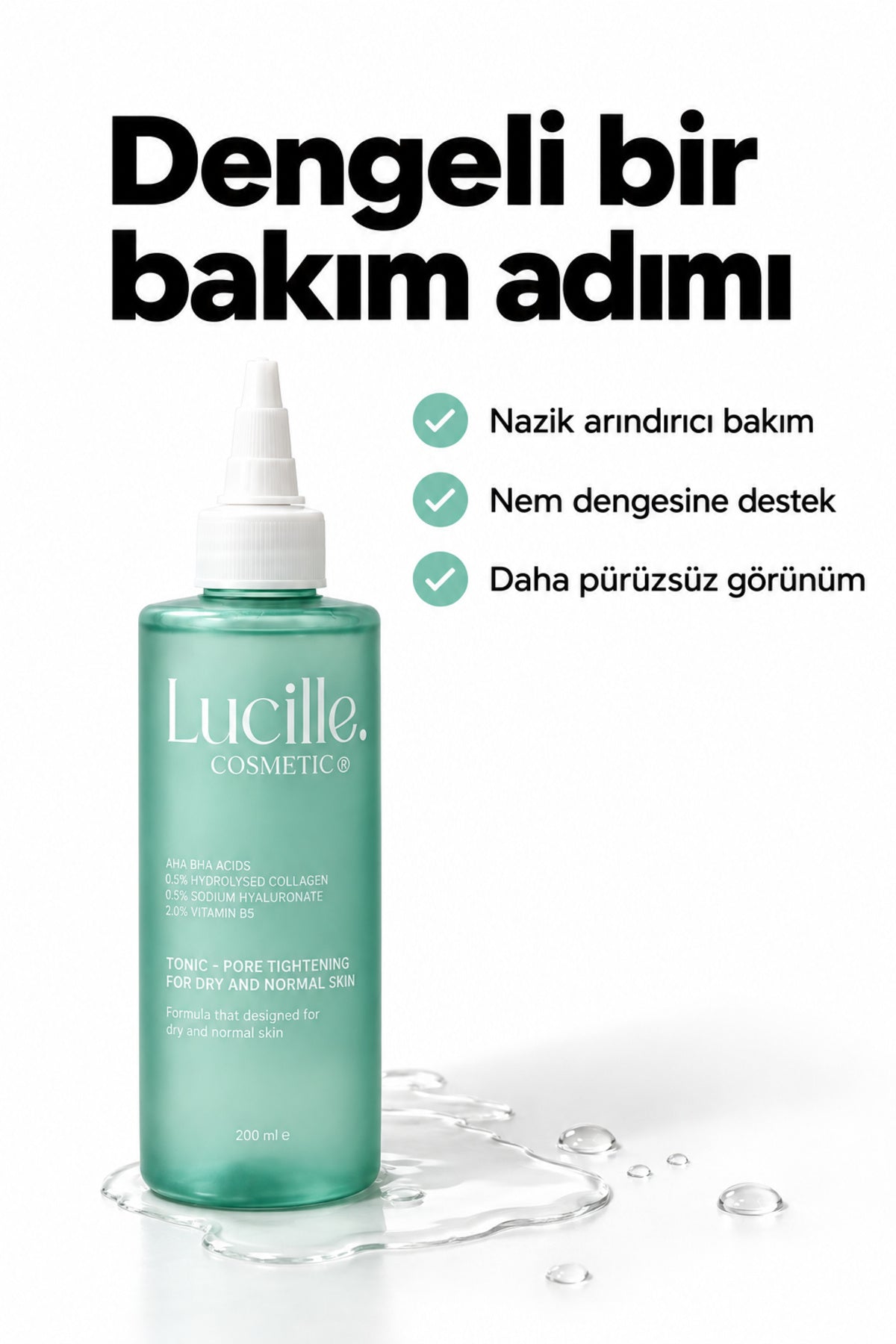 AHA BHA Dengeleyici Tonik – Kuru & Normal Ciltler İçin — bakım özellikleri
