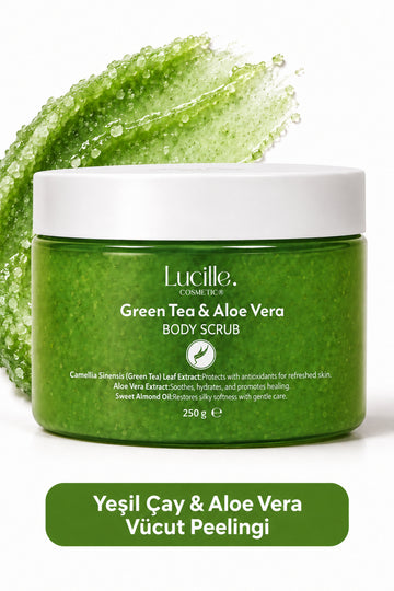 Yeşil Çay & Aloe Vera Aromalı Arındırıcı Vücut Peelingi (Şeker Tanecikli) — ürün görünümü
