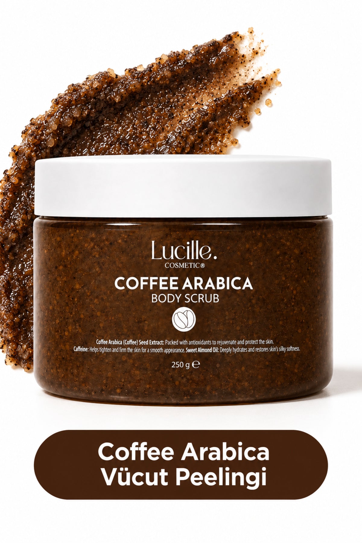 Kahve Aromalı Arındırıcı Vücut Peelingi (Şeker Tanecikli) — ürün görünümü