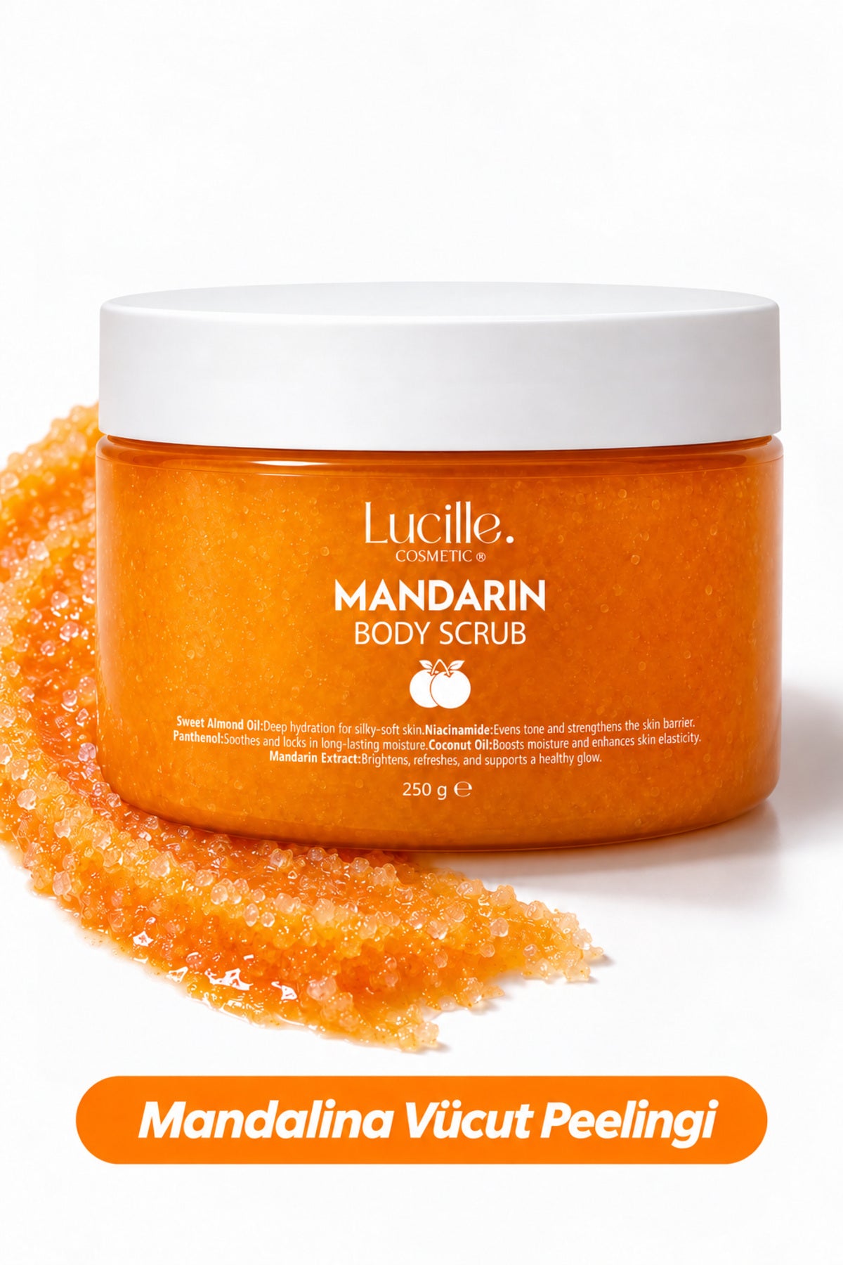 Mandalina Aromalı Arındırıcı Vücut Peelingi (Şeker Tanecikli)  Nem Desteği Sağlayan — ürün görünümü